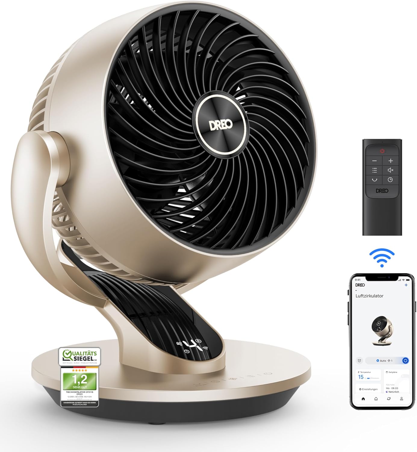 DR-HAF001S Gold Tischventilator Lynx S