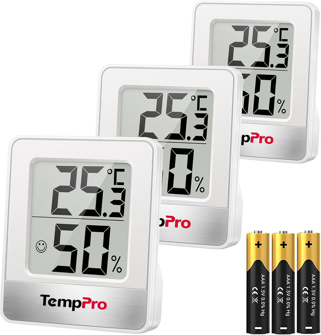 3er-Set Mini Thermo-Hygrometer TP49W-3