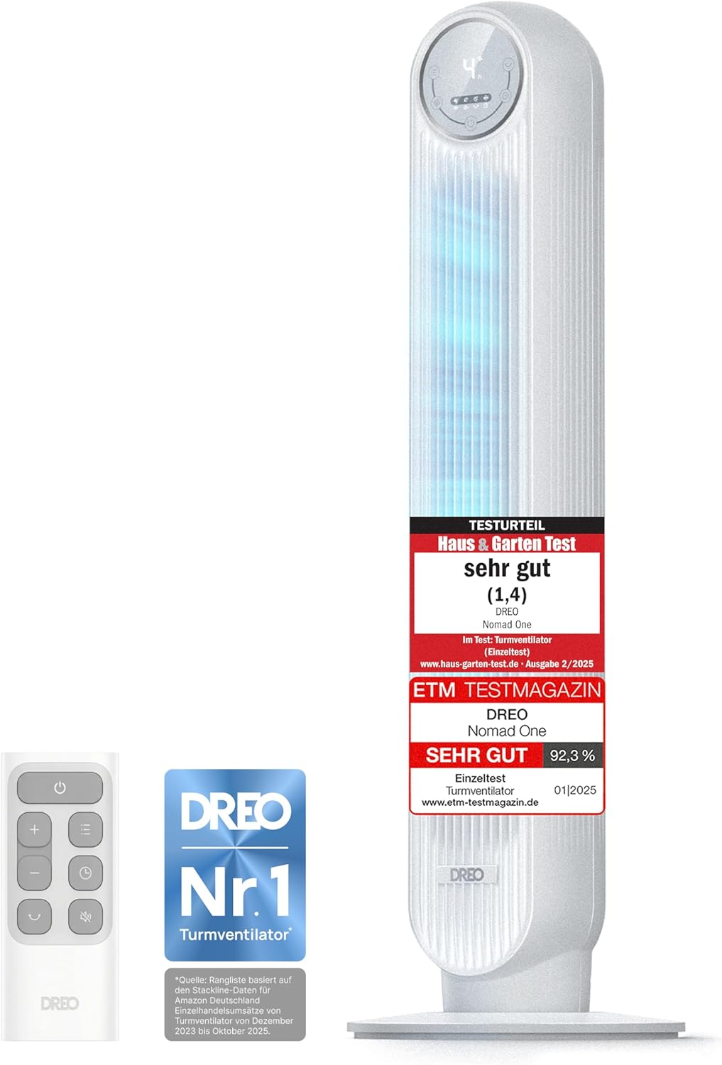 DREO Tower Fan Nomad One White