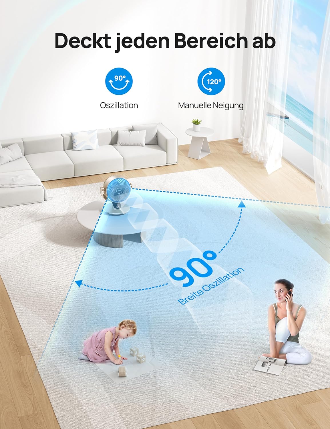 DR-HAF001S Gold Tischventilator Lynx S