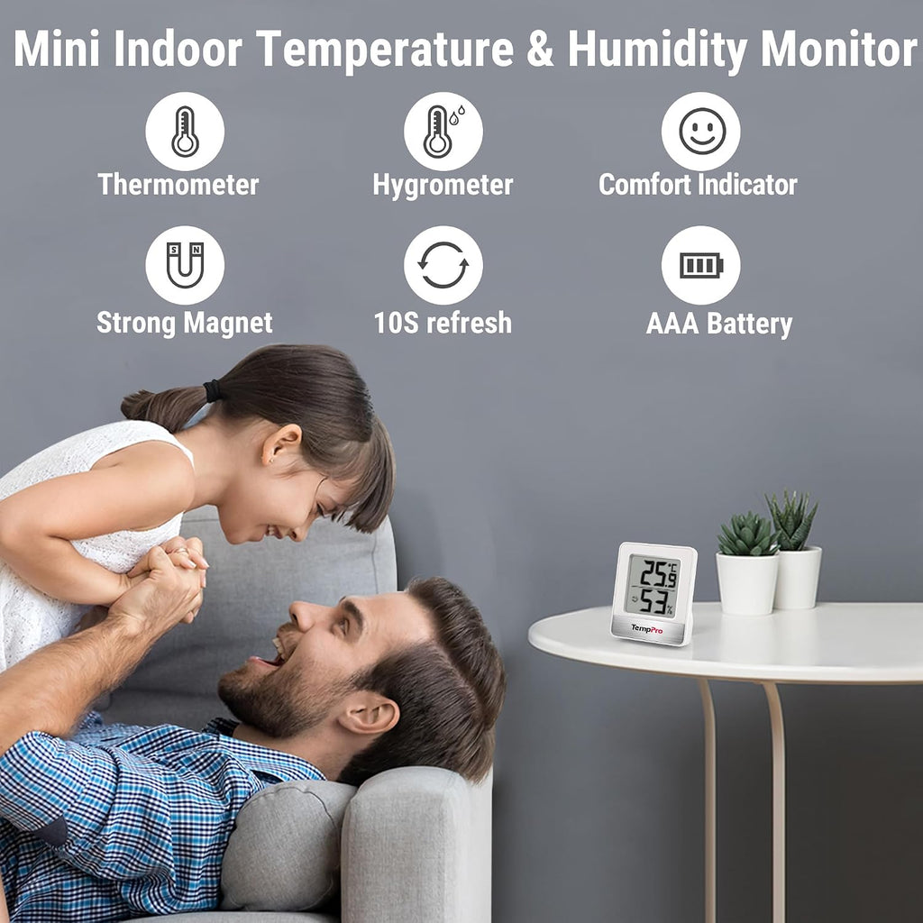 3er-Set Mini Thermo-Hygrometer TP49W-3