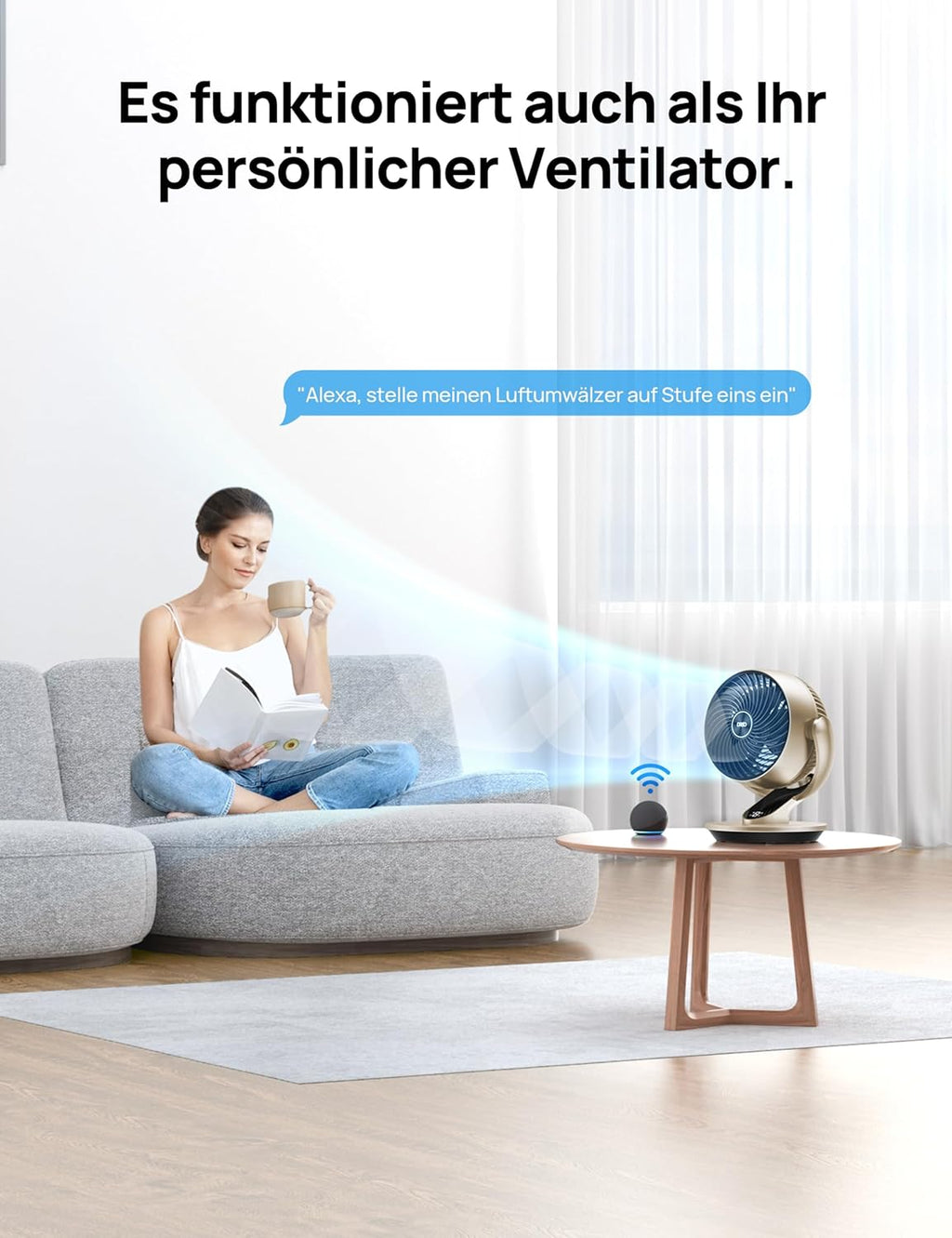 DR-HAF001S Gold Tischventilator Lynx S