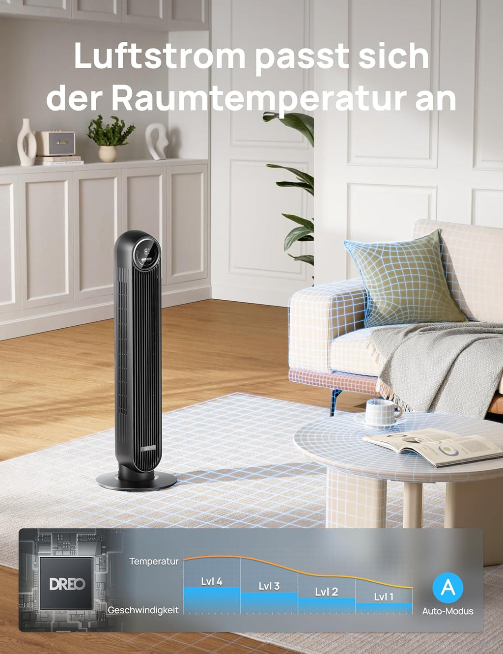 DREO Tower Fan Nomad One Black