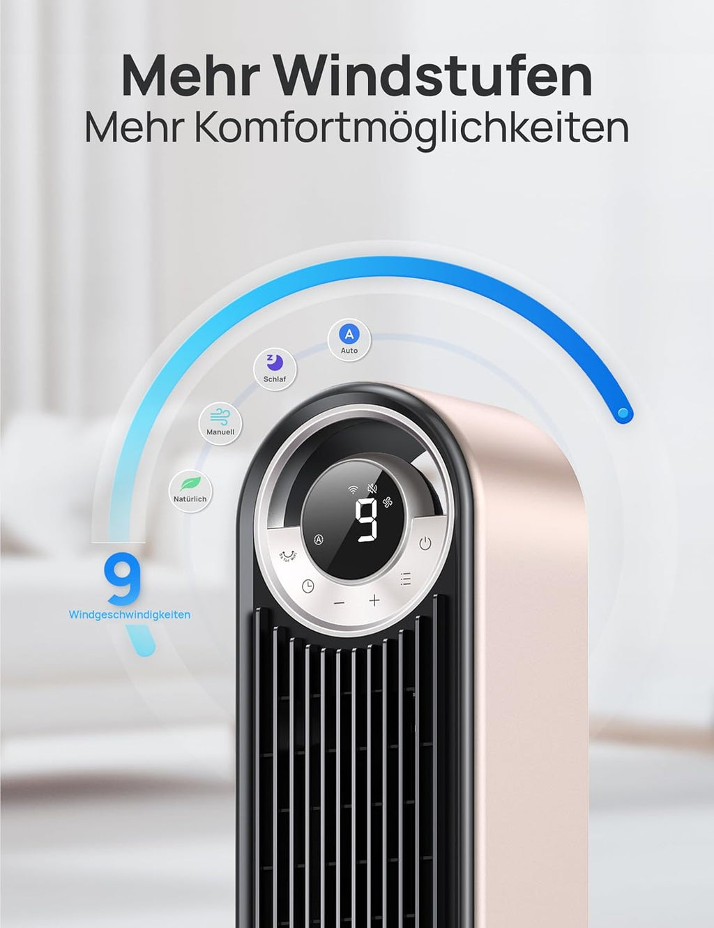 Turmventilator Sternenlicht mit Sprachsteuerung