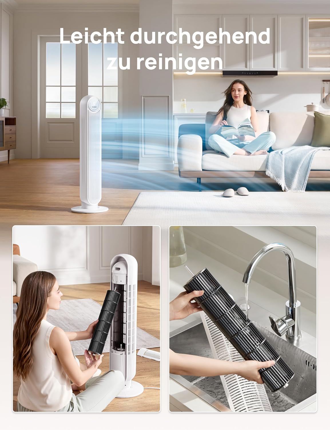 DREO Tower Fan Nomad One White