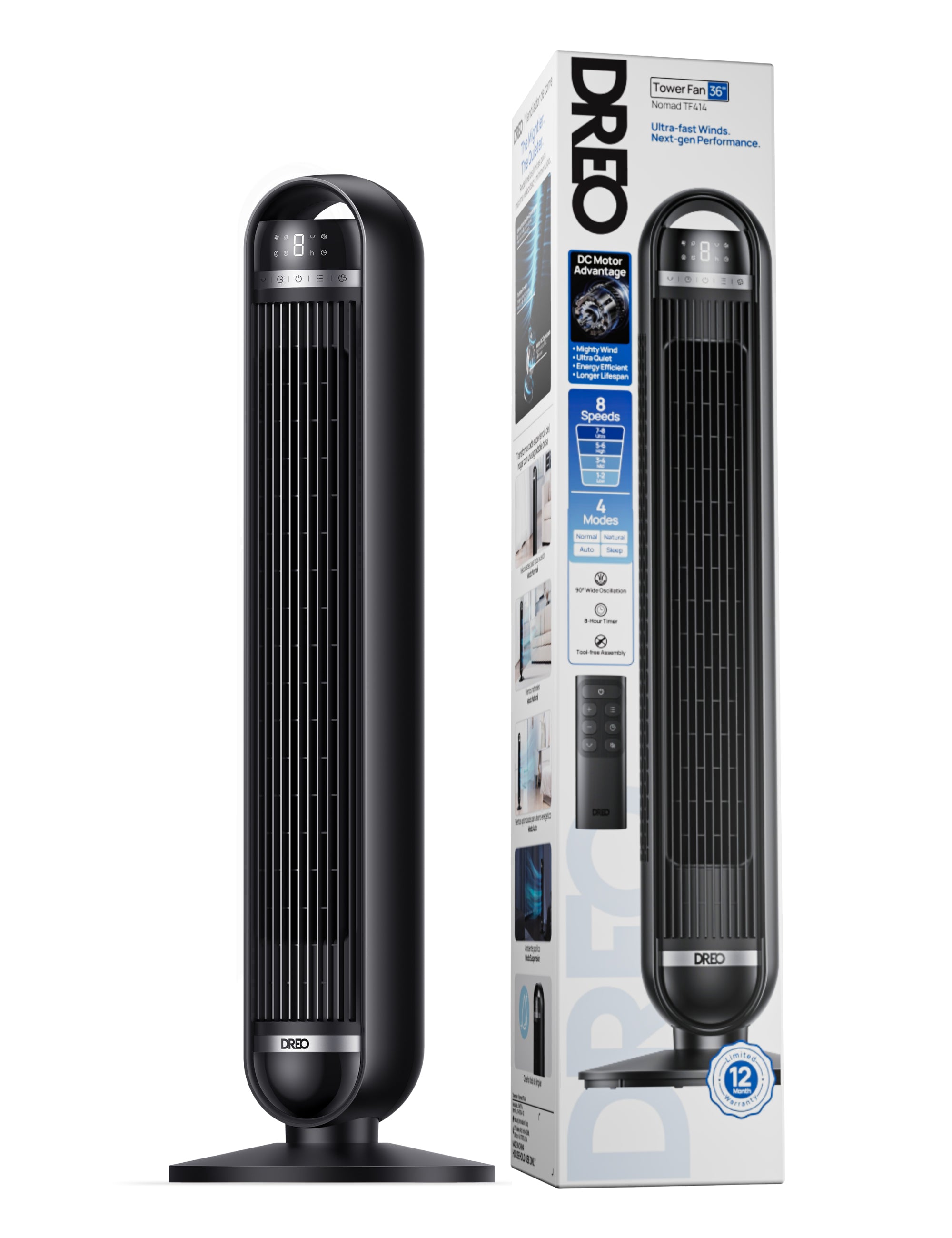 DREO Tower Fan Nomad TF414 DR-HTF014