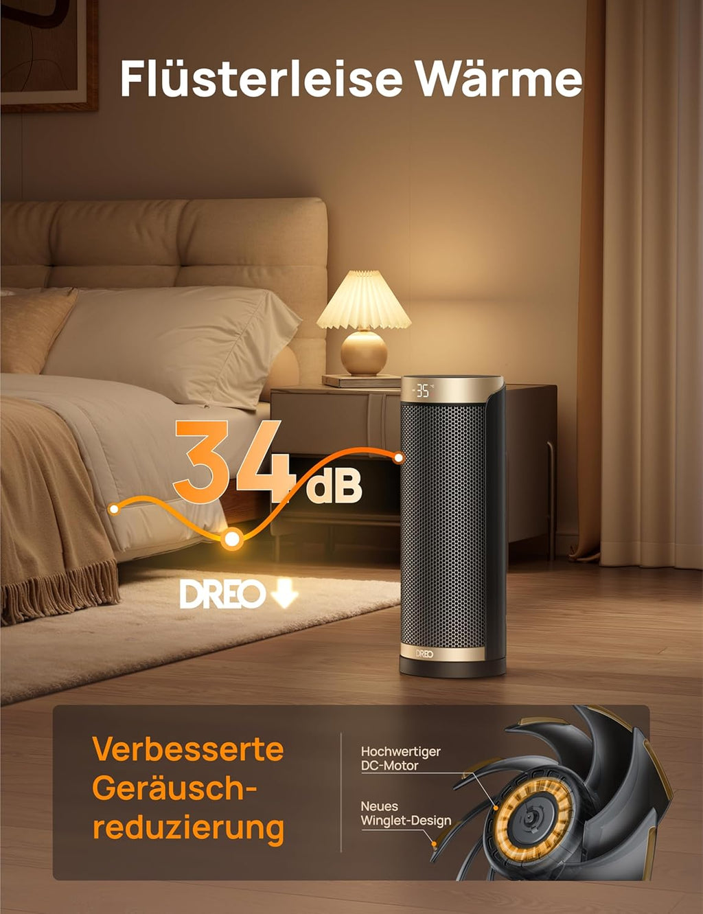 DREO Heater Solaris Slim H3 DR-HSH003