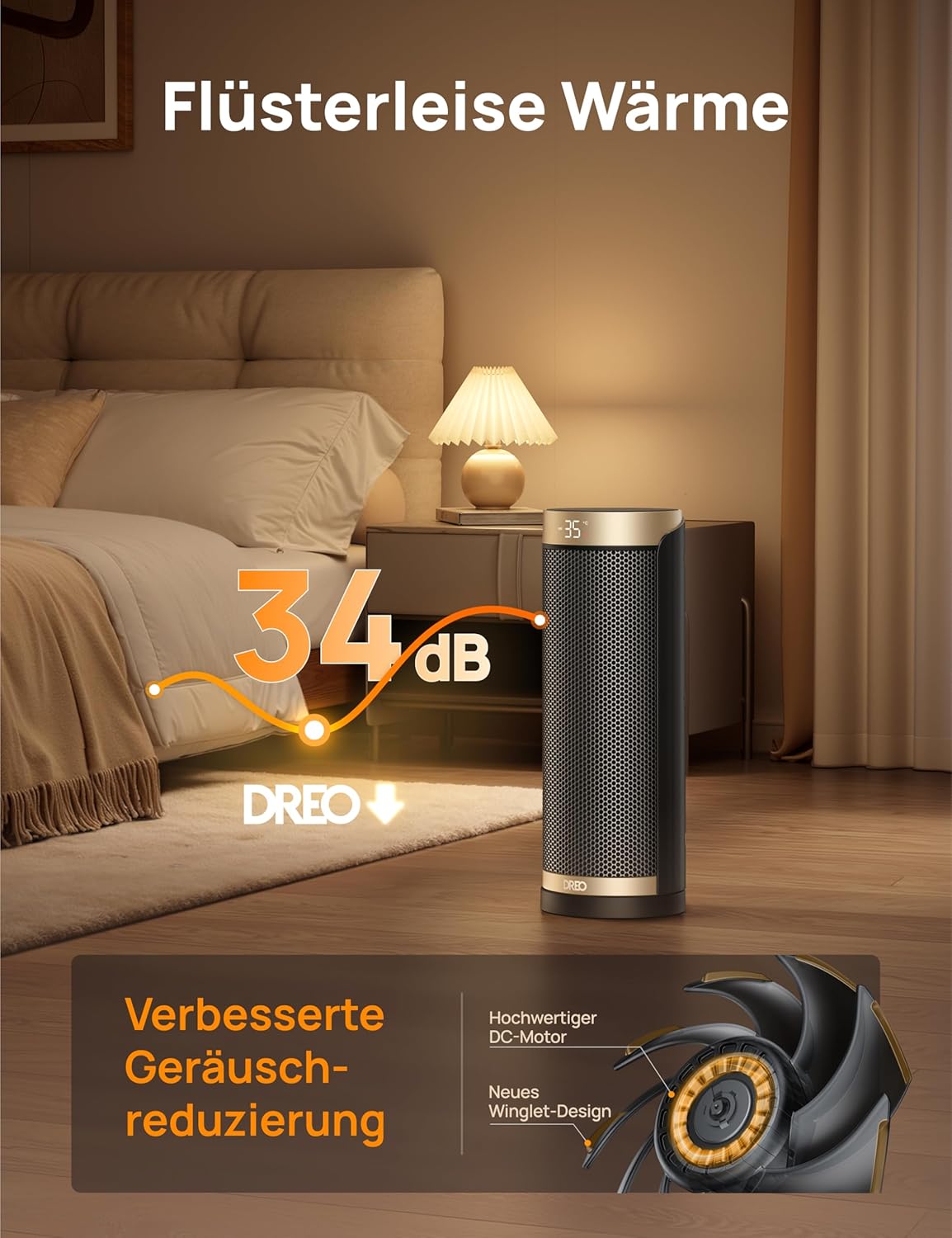 DREO Heater Solaris Slim H3 DR-HSH003