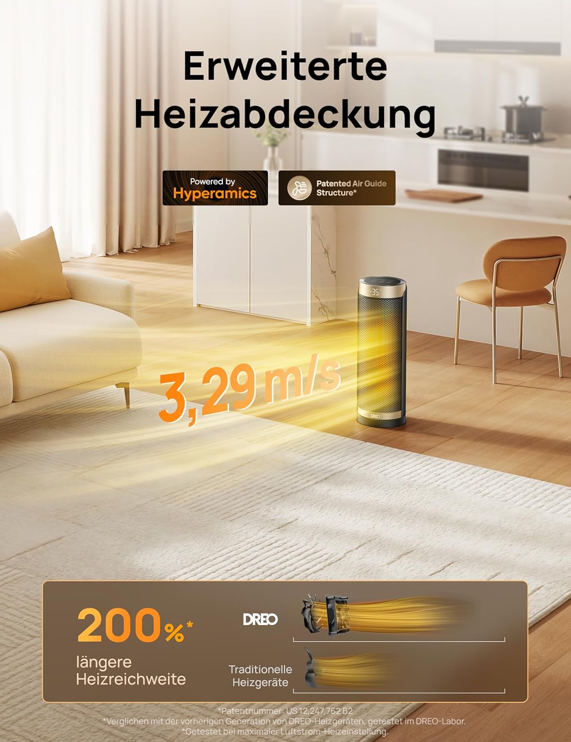 DREO Heater Solaris Slim H3 DR-HSH003