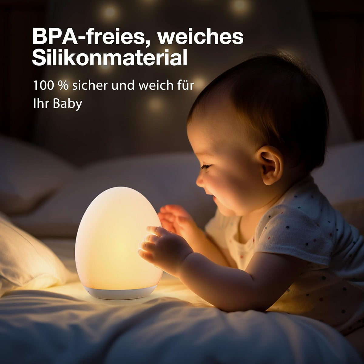 Jolywell JW-CL002 Baby Night Light Wood Grain Color
