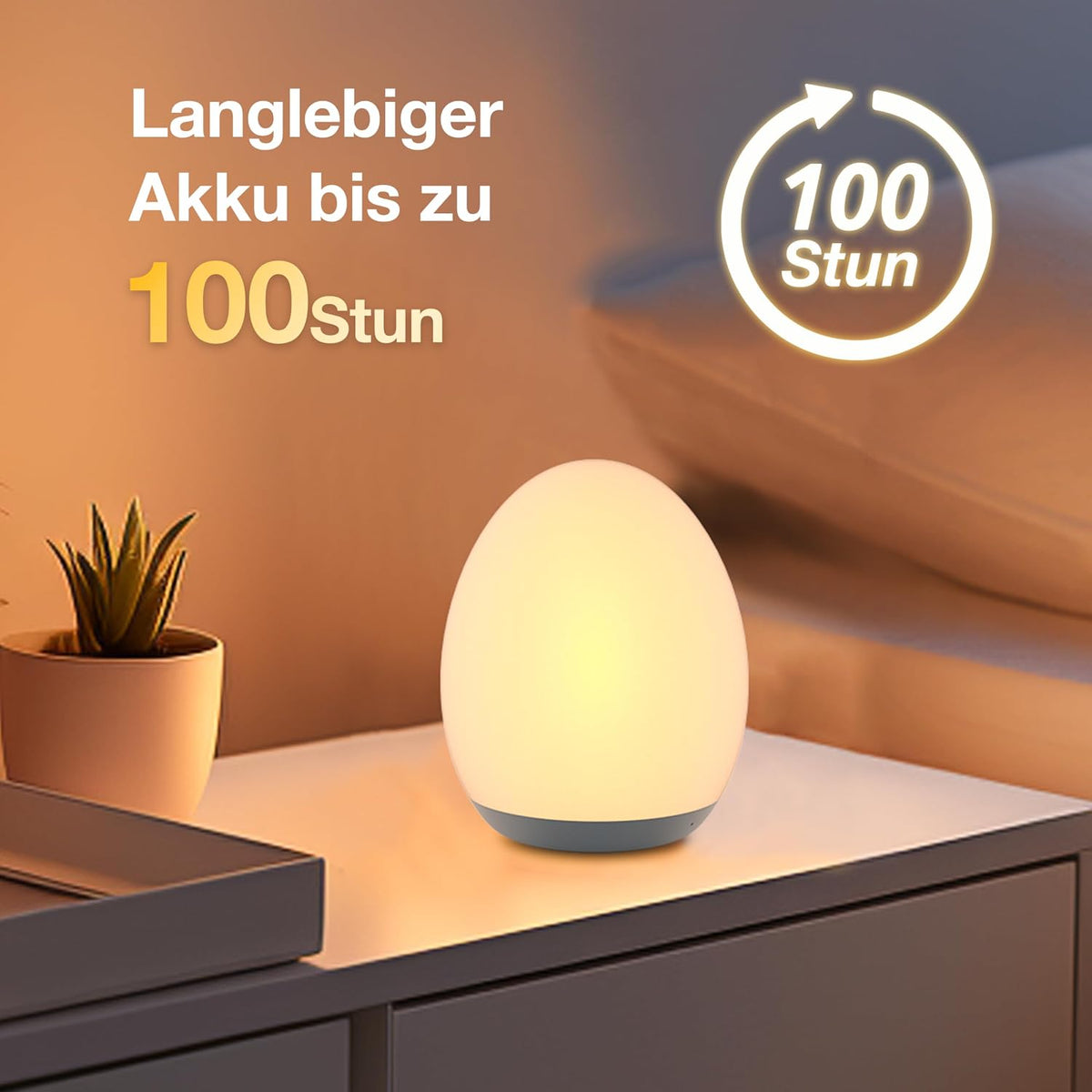 Jolywell JW-CL002 Baby Night Light Wood Grain Color