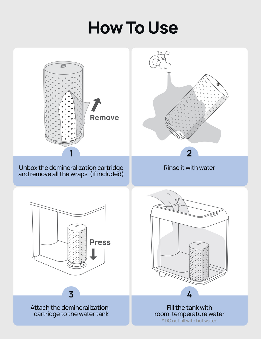 Filter cartridge for Humididfier 813S&717S/HHM013S  DR-HPA017