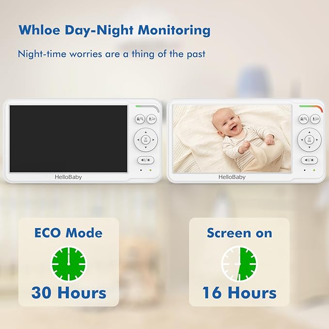 HelloBaby 6 Zoll Baby Monitor mit Kamera